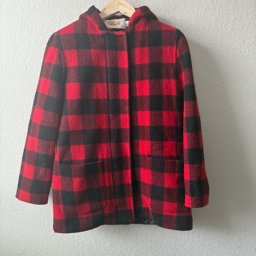 Vintage Talbots Women's Buffalo‎ Plaid Wool Coat